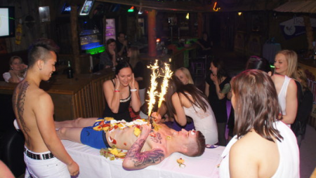 Das lebende Buffet fand großen Andrang